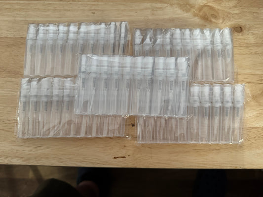 2ml Plastic Fragrance Bottles x 50